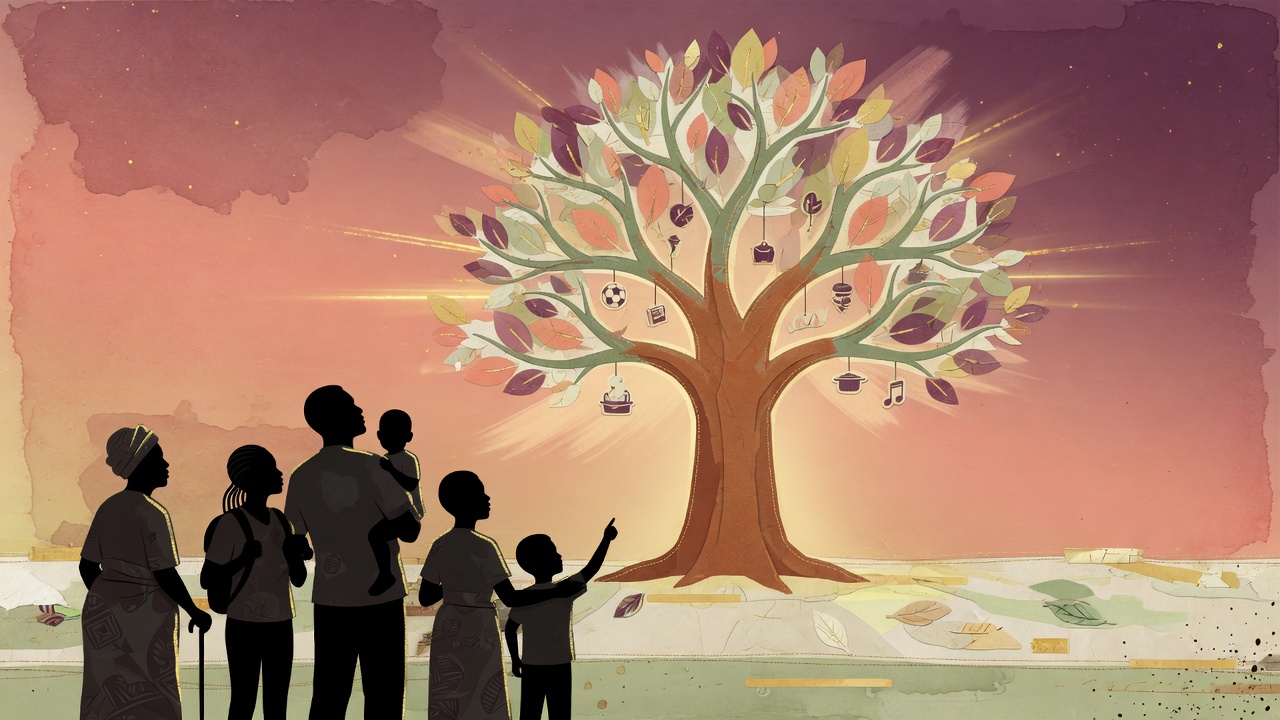 FamilyXP — family tree at sunrise
